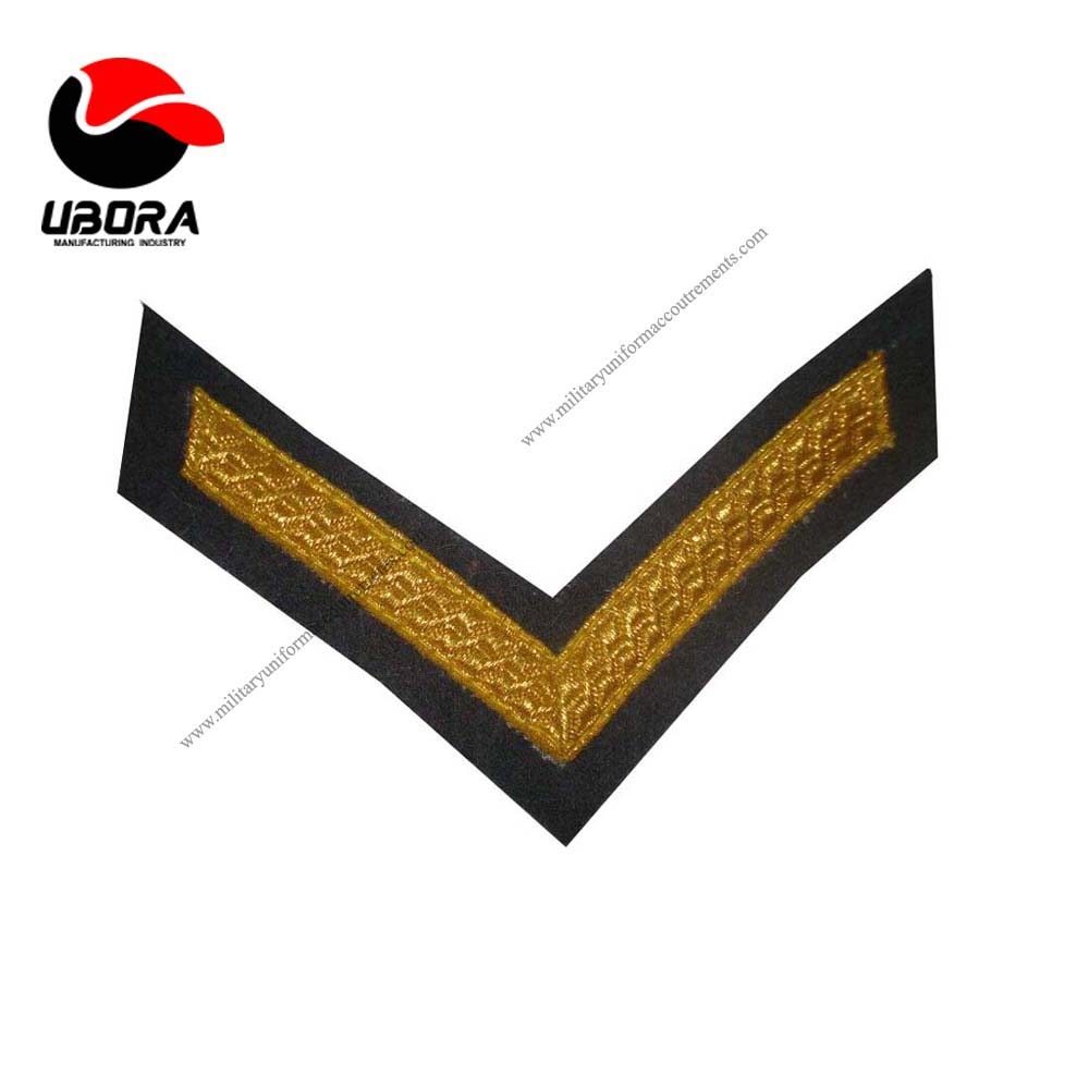 gold work Rank Chevrons - Bars Outline Blue Bullion wire-embroidery accessories Wholesale Custom 